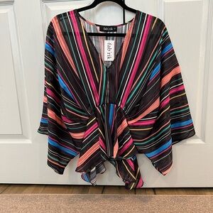 Fab'rik Women's Vibrant Striped Blouse